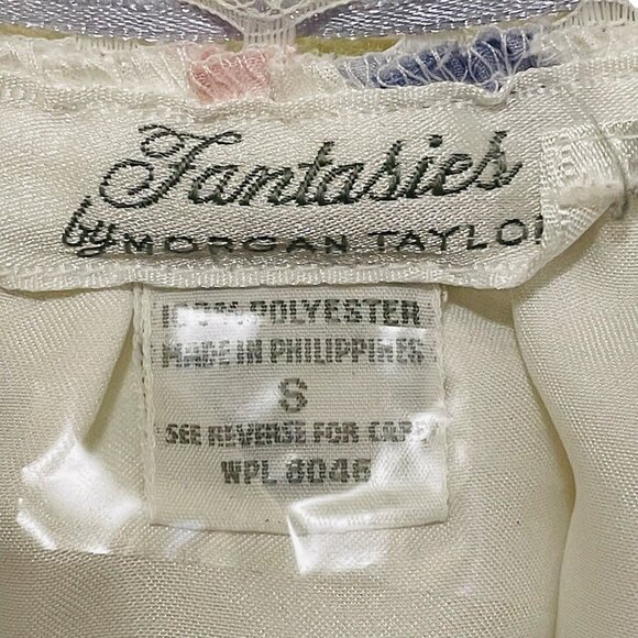 Fantasies By Morgan Taylor Women's Floral Nightgown With Lace Trim - Size S - Picture 4 of 7